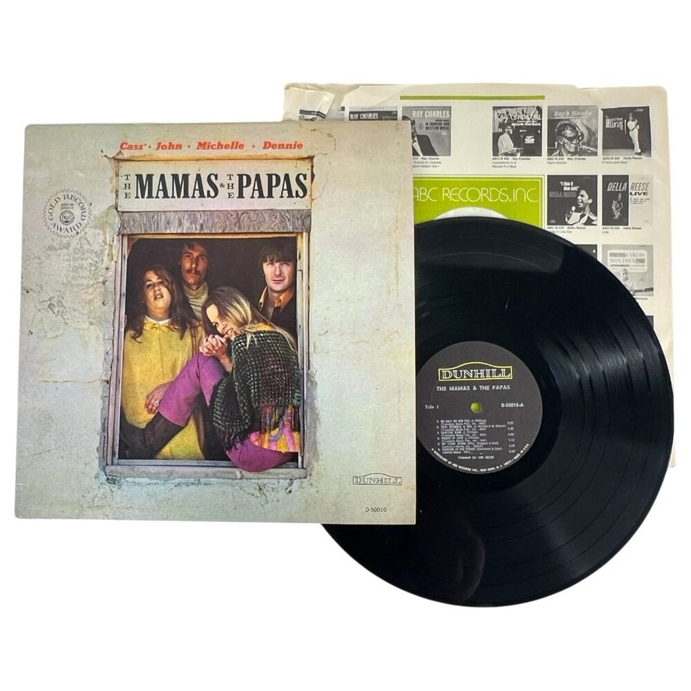 THE MAMAS & THE PAPAS Self Titled Vinyl LP Dunhill Record Album 12" D-50010 Mono